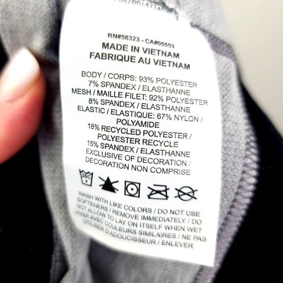 NIKE Pro Training Longline Crop Top Dri-Fit Technology Gray Black Size Small - Picture 9 of 9